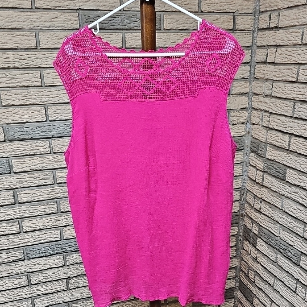 Chaps Plus Sleeveless Blouse Sz 2x Exc Cond